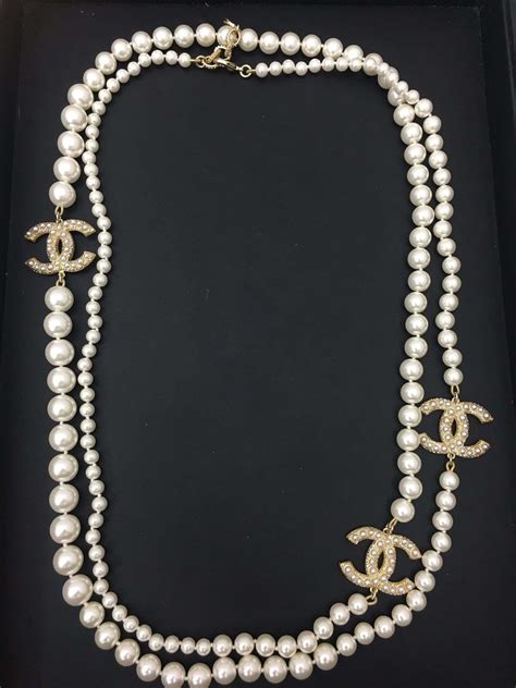 cheap chanel pearl necklace|chanel pearl necklaces for women.